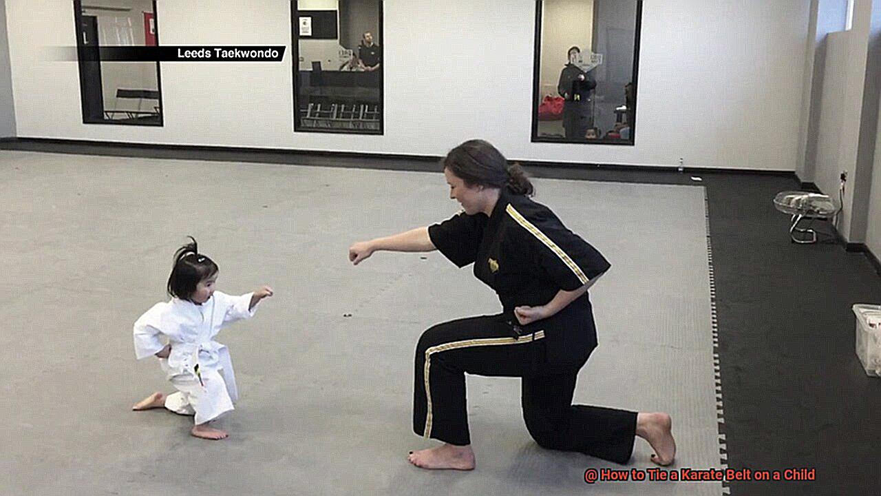 How to Tie a Karate Belt on a Child-4